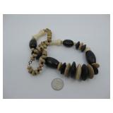 Vintage Large Wood Beaded Necklace