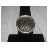 Vtg Sterling Silver Domed Ring 12.9g