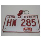 Arkansas Motorcycle License Plate See Info