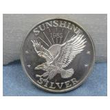 1985 .999 Fine Silver Sunshine Coin