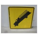 36" x 36" Metal Fire Engine Sign