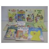 Eleven Vtg Sesame Street  Gold Press Books See