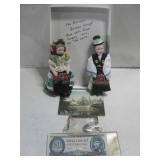 2 Vtg Hungary Dolls, Foreign Currency & Photo See