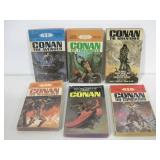 Six Vtg. Conan The Barbarian Paper Back Books