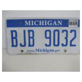 Michigan License Plate