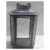 11" x 20" x 7" Vtg Tin Candle Lantern See Info