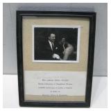 9"x 7" Framed Signed Governor Rockefeller Photo