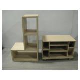 SeeMap TV Stand W/Wheels W/Cubed Shelves See