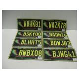 Eight New Mexico Chili License Plates