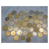 50 Vtg Foreign Coins