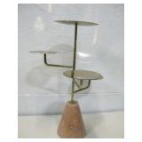 NIOB Steel Cake Plate W/Marble Stand