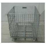 Uline 33"x 39"x 34" Folding Metal Wire Retail Bin