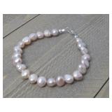 Genuine Pearl Sterling Silver Bracelet Hallmarked