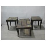 Tile/Glass Topped Coffee Table W/Two End Table See