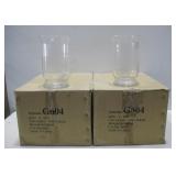 Twelve 6.25" x 10" Clear Glass Candle Holder/Vases