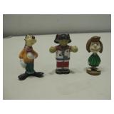 Vtg Goofy & Snoopy Character Toys 2" Tall