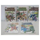 Five Vtg Marvel Universe Comic Books See Info