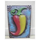 8" x 12" Chili Pepper Tin Sign