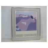 26"x 29" Framed Sante Fe Poster