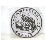 NIP 8" x 8" Weekend Hooker Fish Tin Sign