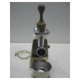 Vtg Oyster Food Grinder Powers On