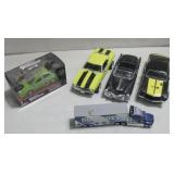 Four Die Cast Cars Dallas Cowboys Semi Truck