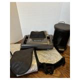 NEW  10" STEP TRASH CAN, ELECTRIC NECK MASSAGER,