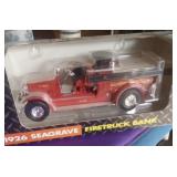 1926 SEAGRAVE FIRETRUCK BANK NIB