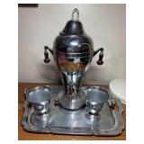 STAINLESS COFFEE SET, VINTAGE, NO CORD