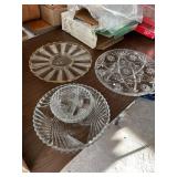 VERY NICE GLASS SERVING DISHES