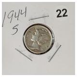 1944s Mercury Dime vl40022