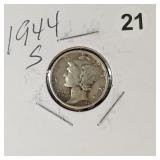 1944s Mercury Dime vl40021