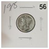 1918 Mercury Dime pl30056