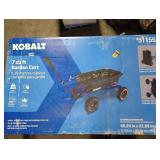 KOBALT 7 CU FT GARDEN CART RETAIL $200