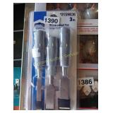 THREE PIECE WOOD CHISEL SET