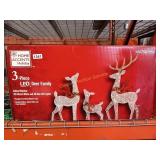 3PC LED DEER FAMILY