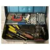 Tackle Box w/misc tools and hardware