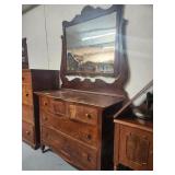 Three Drawer Dresser w/ mirror   42 x 19 x 72