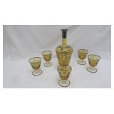 Decanter w / 5 Glasses - Vintage