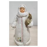 VINTAGE  CHRISTMAS COTTON FIGURINE-WOMAN