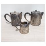 VINTAGE THOMAS WALTER & CO SILVER TEAPOT SET- PRE-