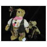 HERMANN TEDDY BEARS W/ GROWLERS - 16"H + 12"H