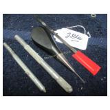 L-TO-R - PRODGER, CRAFT TOOL, DARK WOOD AWL,