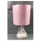 Pink and white lamp