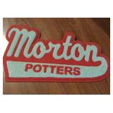 Morton Potters varsity jacket style, insignia logo