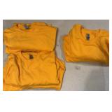 6 2XL & 3 size 3XL yellow Gildan shirts new blank