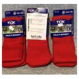 TCK multi sport red long sock size large