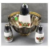 Vintage Salt, pepper and sugars shakers and