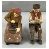 Vintage hand carved wood figurines