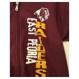 East Peoria Raiders zip up hoodie size small new